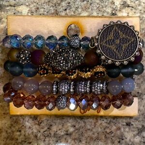 Bracelets with upcycled charm